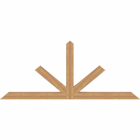 Ekena Millwork Saratoga Timber Gable Bracket, Western Red Cedar, 108"W x 45"H x 5 1/2"D x 5 1/2"F, 10/12 Pitch GBW108X45X0606SAR00SWR